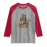 Funny Nutcracker Riding Horse Raglan Shirt Western Life Christmas Gift - Wonder Print Shop