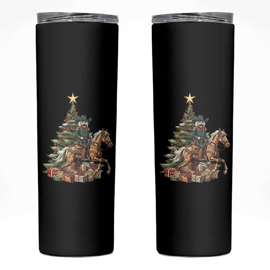 Funny Nutcracker Riding Horse Skinny Tumbler Western Life Christmas Gift - Wonder Print Shop