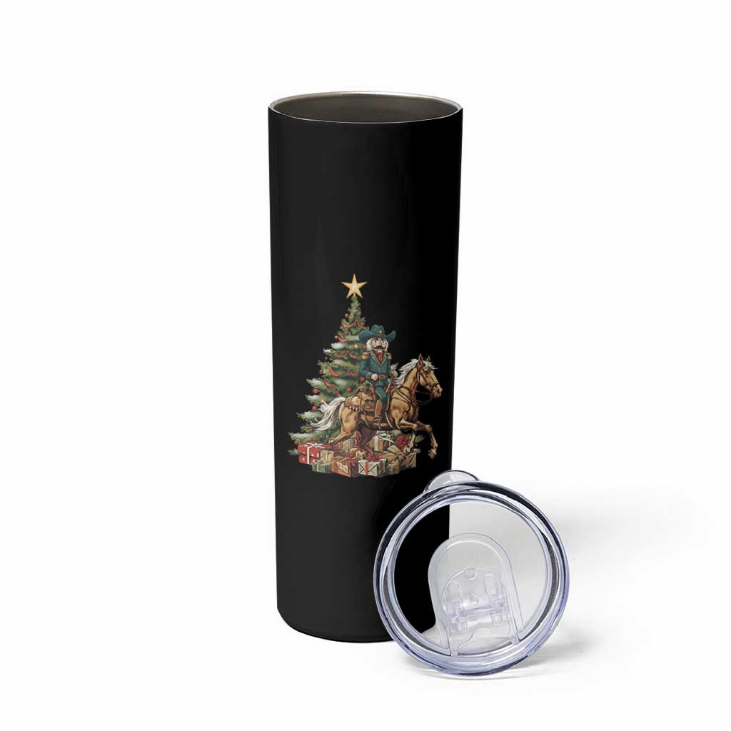 Funny Nutcracker Riding Horse Skinny Tumbler Western Life Christmas Gift - Wonder Print Shop
