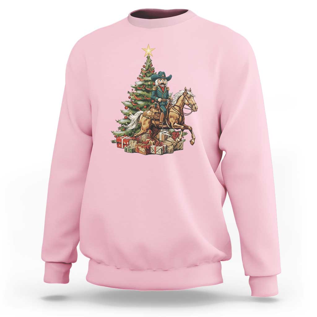 Funny Nutcracker Riding Horse Sweatshirt Western Life Christmas Gift - Wonder Print Shop