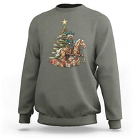 Funny Nutcracker Riding Horse Sweatshirt Western Life Christmas Gift - Wonder Print Shop
