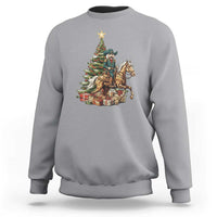 Funny Nutcracker Riding Horse Sweatshirt Western Life Christmas Gift - Wonder Print Shop