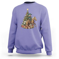 Funny Nutcracker Riding Horse Sweatshirt Western Life Christmas Gift - Wonder Print Shop