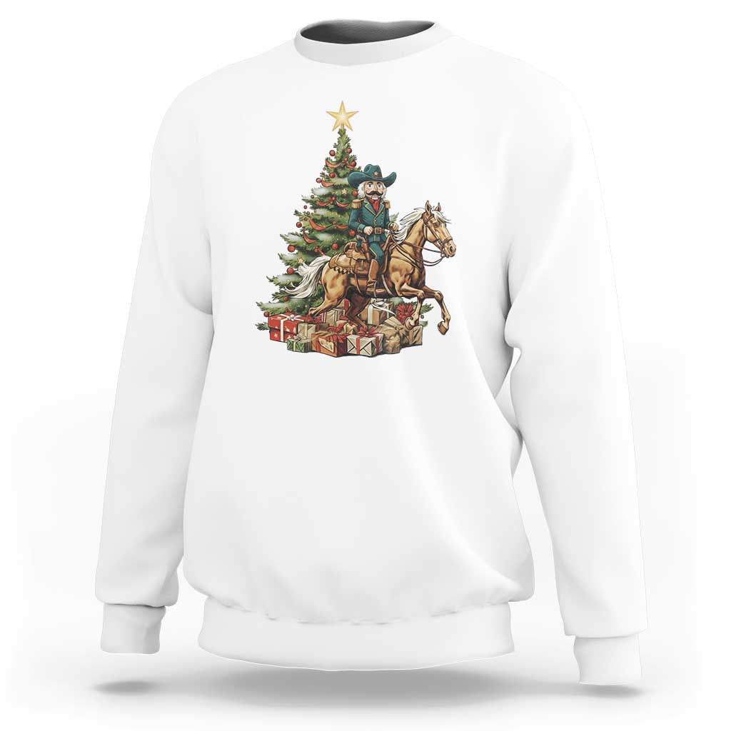 Funny Nutcracker Riding Horse Sweatshirt Western Life Christmas Gift - Wonder Print Shop