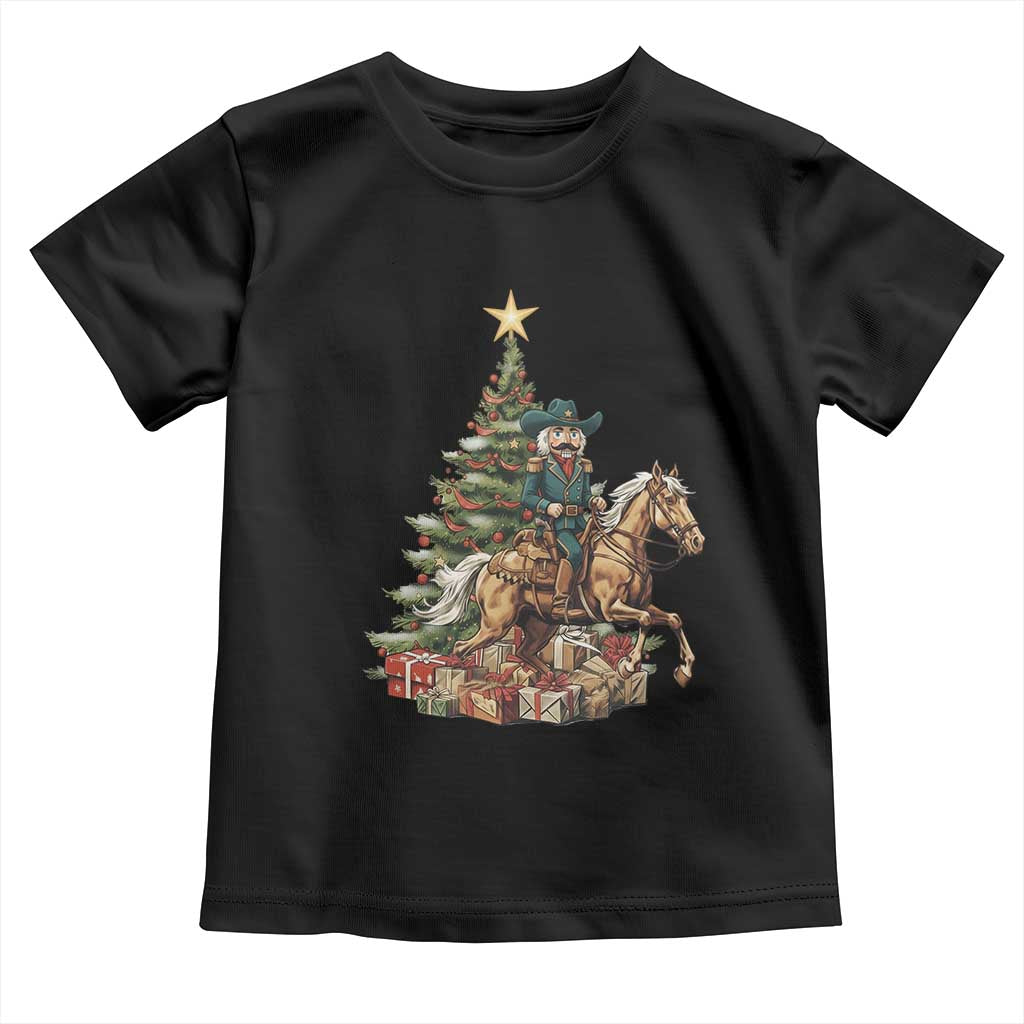 Funny Nutcracker Riding Horse Toddler T Shirt Western Life Christmas Gift - Wonder Print Shop