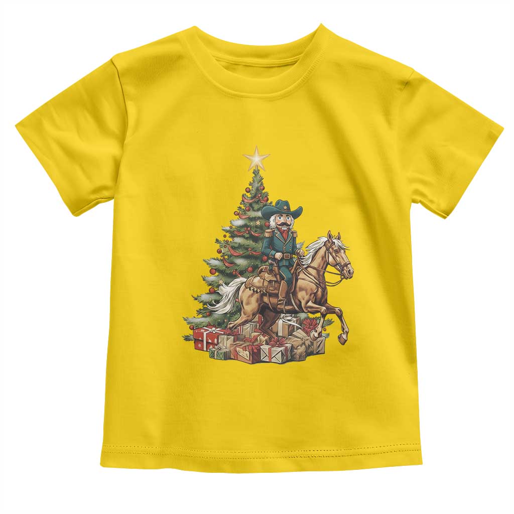 Funny Nutcracker Riding Horse Toddler T Shirt Western Life Christmas Gift - Wonder Print Shop