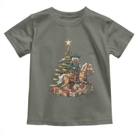 Funny Nutcracker Riding Horse Toddler T Shirt Western Life Christmas Gift - Wonder Print Shop