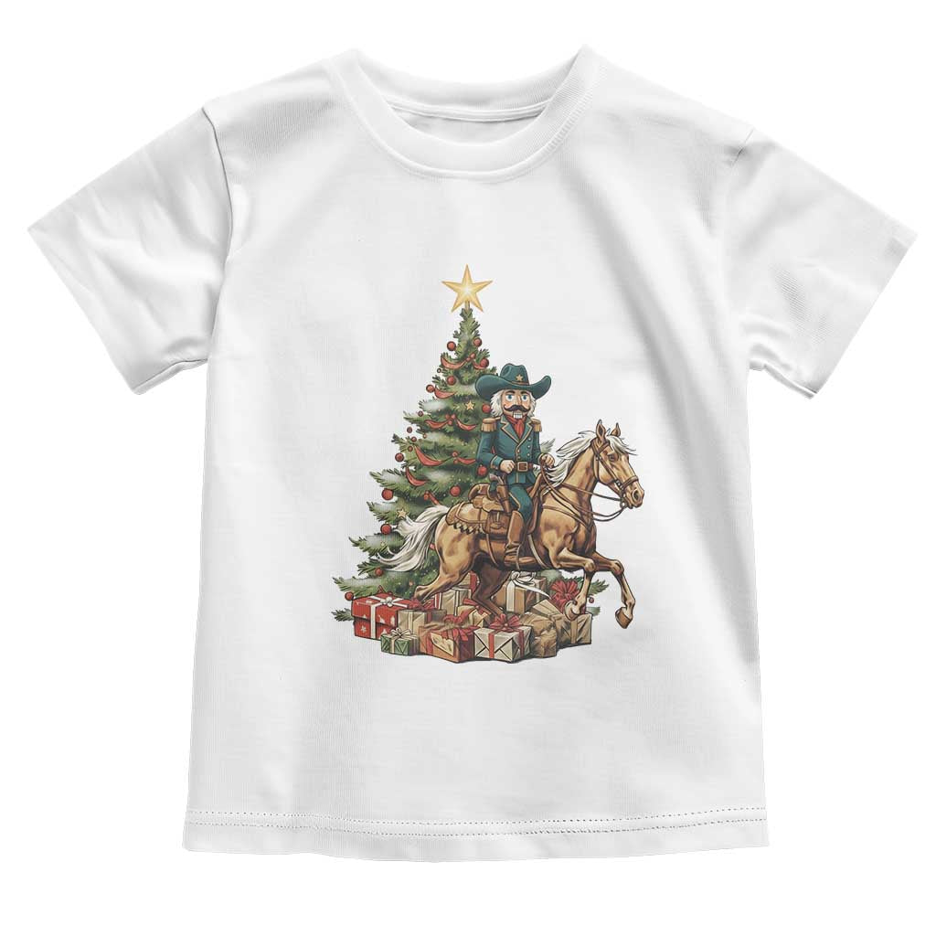Funny Nutcracker Riding Horse Toddler T Shirt Western Life Christmas Gift - Wonder Print Shop
