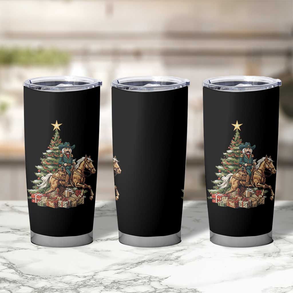 Funny Nutcracker Riding Horse Tumbler Cup Western Life Christmas Gift - Wonder Print Shop