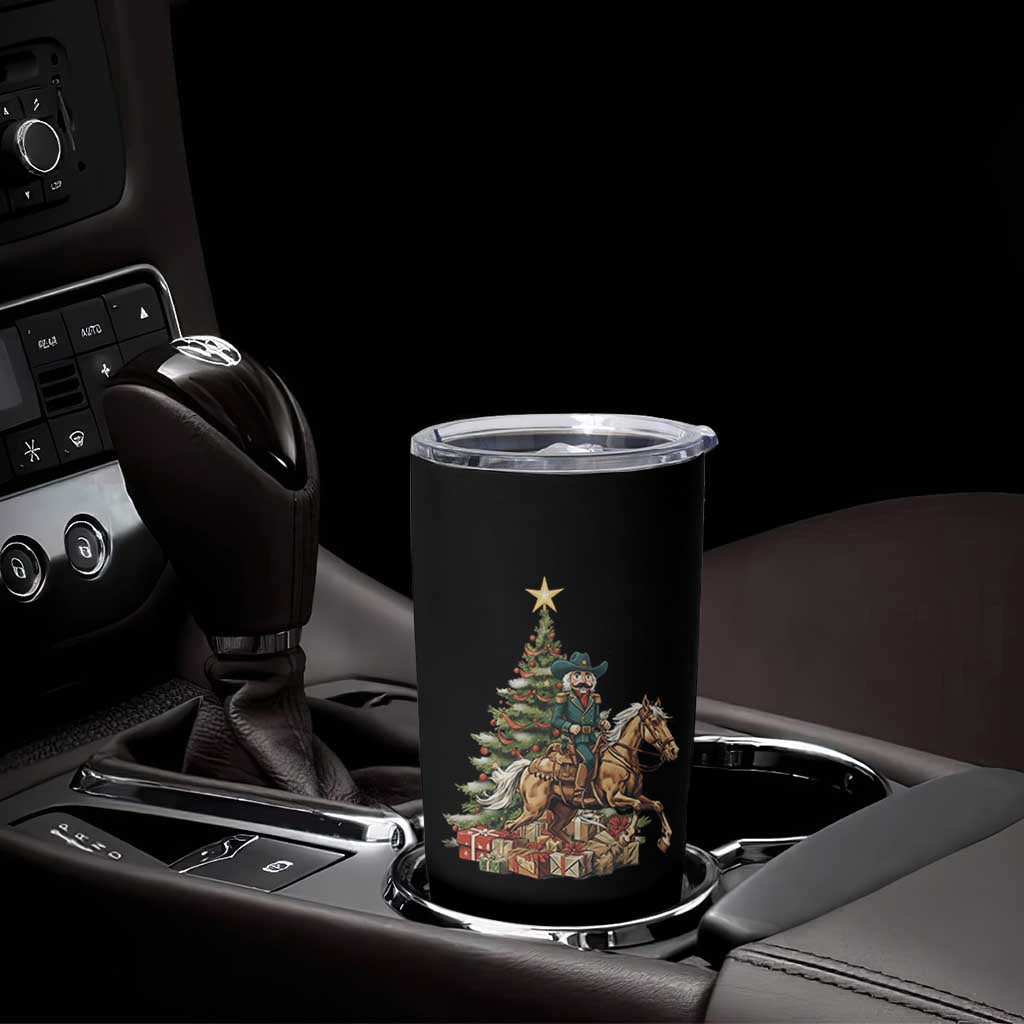 Funny Nutcracker Riding Horse Tumbler Cup Western Life Christmas Gift - Wonder Print Shop