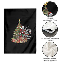 Outlaw Cowboy On Skeleton Horse Garden Flag Dark Western Christmas - Wonder Print Shop