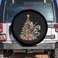 Outlaw Cowboy On Skeleton Horse Spare Tire Cover Dark Western Christmas - Wonder Print Shop