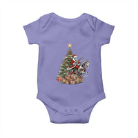 Outlaw Cowboy On Skeleton Horse Baby Onesie Dark Western Christmas - Wonder Print Shop