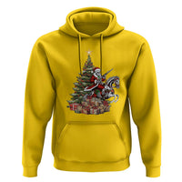 Outlaw Cowboy On Skeleton Horse Hoodie Dark Western Christmas - undefined