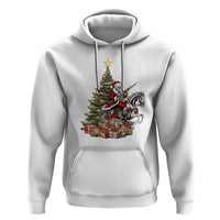Outlaw Cowboy On Skeleton Horse Hoodie Dark Western Christmas - undefined