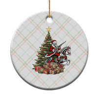 Outlaw Cowboy On Skeleton Horse Ceramic Ornament Dark Western Christmas - Wonder Print Shop