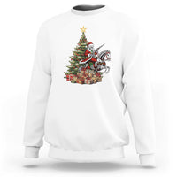 Outlaw Cowboy On Skeleton Horse Sweatshirt Dark Western Christmas - Wonder Print Shop
