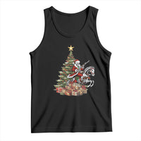 Outlaw Cowboy On Skeleton Horse Tank Top Dark Western Christmas - Wonder Print Shop