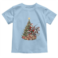 Outlaw Cowboy On Skeleton Horse Toddler T Shirt Dark Western Christmas - Wonder Print Shop