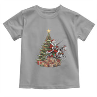 Outlaw Cowboy On Skeleton Horse Toddler T Shirt Dark Western Christmas - Wonder Print Shop