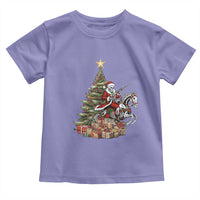Outlaw Cowboy On Skeleton Horse Toddler T Shirt Dark Western Christmas - Wonder Print Shop