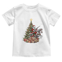 Outlaw Cowboy On Skeleton Horse Toddler T Shirt Dark Western Christmas - Wonder Print Shop