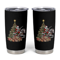 Outlaw Cowboy On Skeleton Horse Tumbler Cup Dark Western Christmas - Wonder Print Shop