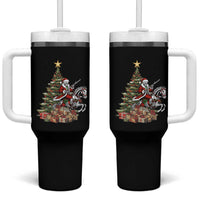 Outlaw Cowboy On Skeleton Horse Tumbler With Handle Dark Western Christmas - Wonder Print Shop