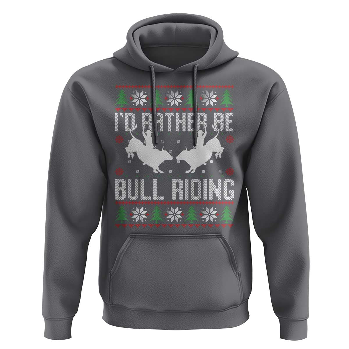 Id Rather Be Bull Riding Hoodie Rodeo Bull Rider Ugly Christmas Gift - Wonder Print Shop