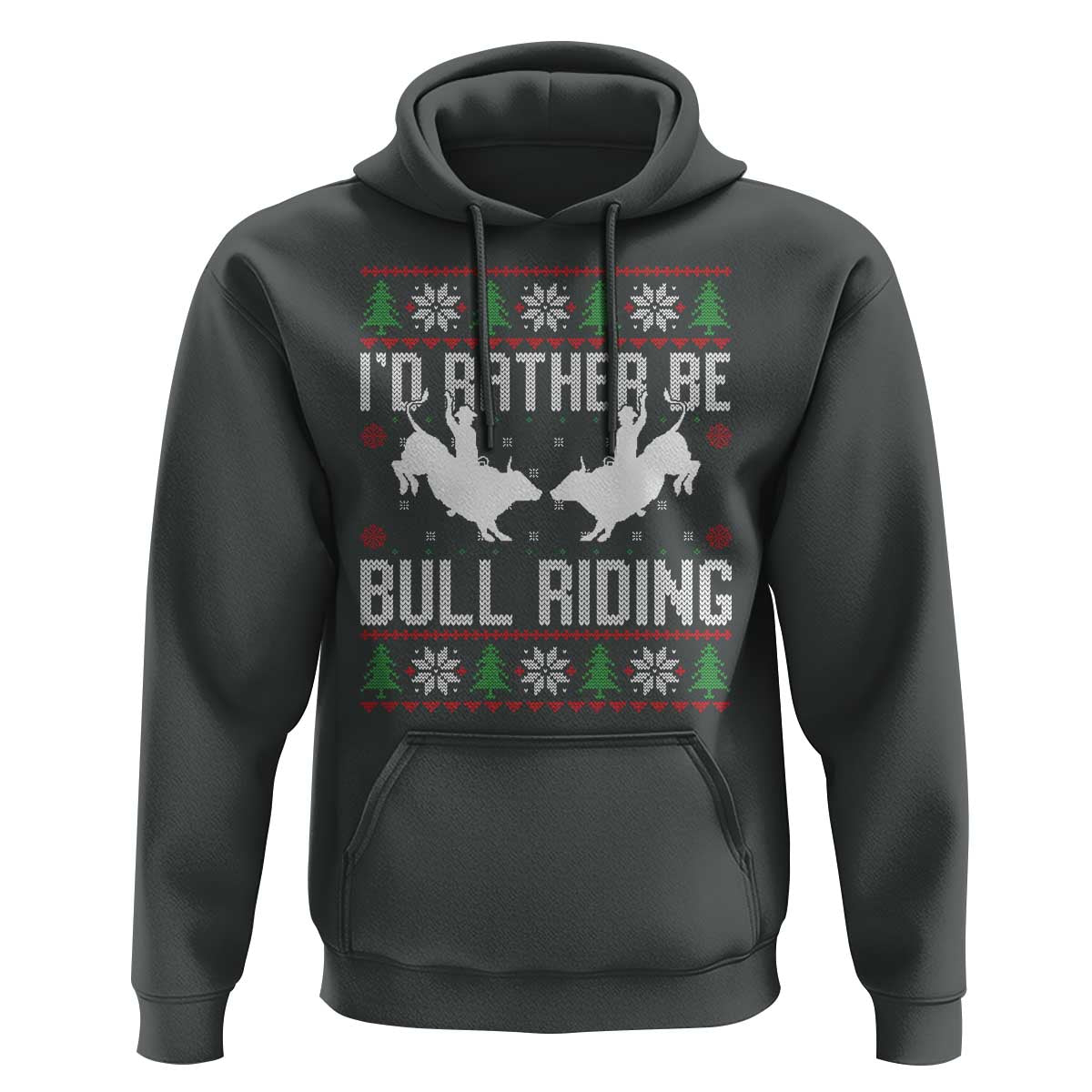 Id Rather Be Bull Riding Hoodie Rodeo Bull Rider Ugly Christmas Gift - Wonder Print Shop