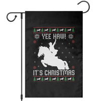 Yee Haw It Is Christmas Garden Flag Funny Ugly Xmas Rodeo Gift For Cowgirl - Wonder Print Shop