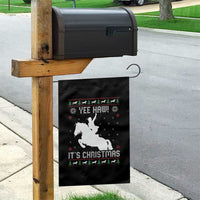 Yee Haw It Is Christmas Garden Flag Funny Ugly Xmas Rodeo Gift For Cowgirl - Wonder Print Shop