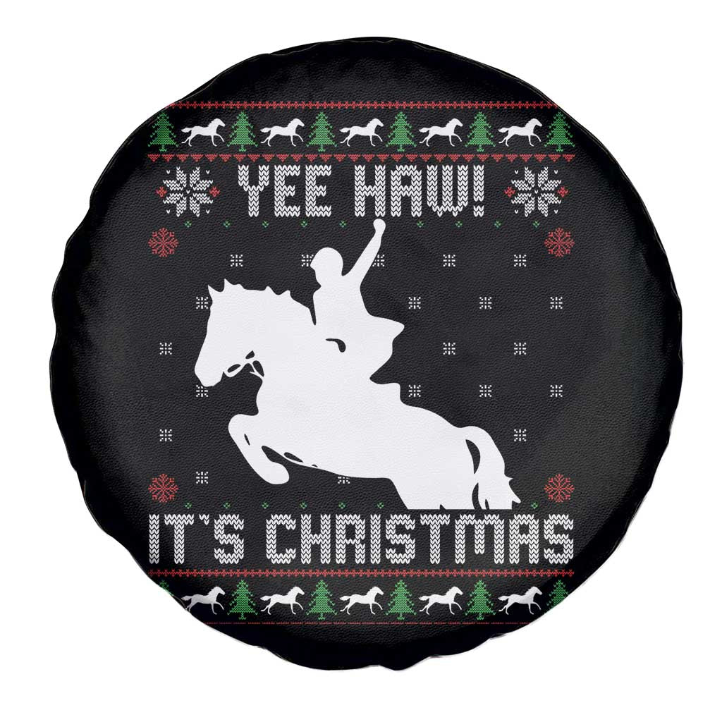 Yee Haw It Is Christmas Spare Tire Cover Funny Ugly Xmas Rodeo Gift For Cowgirl - Wonder Print Shop