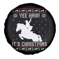 Yee Haw It Is Christmas Spare Tire Cover Funny Ugly Xmas Rodeo Gift For Cowgirl - Wonder Print Shop