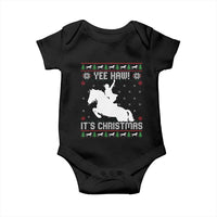 Yee Haw It Is Christmas Baby Onesie Funny Ugly Xmas Rodeo Gift For Cowgirl - Wonder Print Shop
