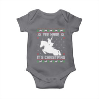 Yee Haw It Is Christmas Baby Onesie Funny Ugly Xmas Rodeo Gift For Cowgirl - Wonder Print Shop