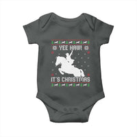Yee Haw It Is Christmas Baby Onesie Funny Ugly Xmas Rodeo Gift For Cowgirl - Wonder Print Shop