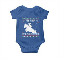 Yee Haw It Is Christmas Baby Onesie Funny Ugly Xmas Rodeo Gift For Cowgirl - Wonder Print Shop