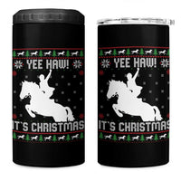 Yee Haw It Is Christmas 4 in 1 Can Cooler Tumbler Funny Ugly Xmas Rodeo Gift For Cowgirl - Wonder Print Shop