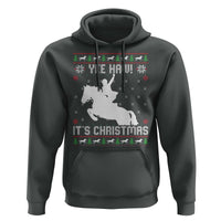 Yee Haw It Is Christmas Hoodie Funny Ugly Xmas Rodeo Gift For Cowgirl - Wonder Print Shop