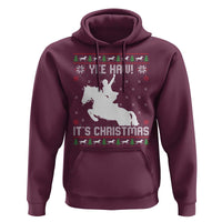 Yee Haw It Is Christmas Hoodie Funny Ugly Xmas Rodeo Gift For Cowgirl - Wonder Print Shop