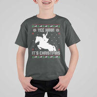 Yee Haw It Is Christmas T Shirt For Kid Funny Ugly Xmas Rodeo Gift For Cowgirl - Wonder Print Shop