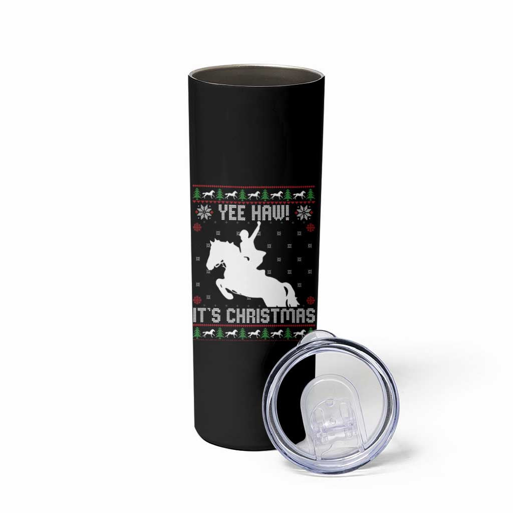 Yee Haw It Is Christmas Skinny Tumbler Funny Ugly Xmas Rodeo Gift For Cowgirl - Wonder Print Shop