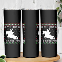 Yee Haw It Is Christmas Skinny Tumbler Funny Ugly Xmas Rodeo Gift For Cowgirl - Wonder Print Shop