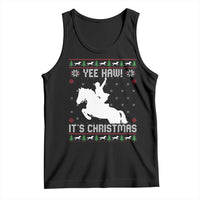 Yee Haw It Is Christmas Tank Top Funny Ugly Xmas Rodeo Gift For Cowgirl - Wonder Print Shop