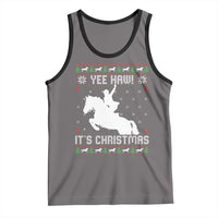 Yee Haw It Is Christmas Tank Top Funny Ugly Xmas Rodeo Gift For Cowgirl - Wonder Print Shop
