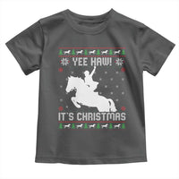 Yee Haw It Is Christmas Toddler T Shirt Funny Ugly Xmas Rodeo Gift For Cowgirl - Wonder Print Shop