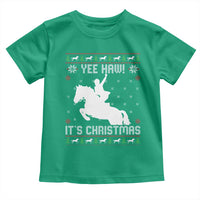 Yee Haw It Is Christmas Toddler T Shirt Funny Ugly Xmas Rodeo Gift For Cowgirl - Wonder Print Shop