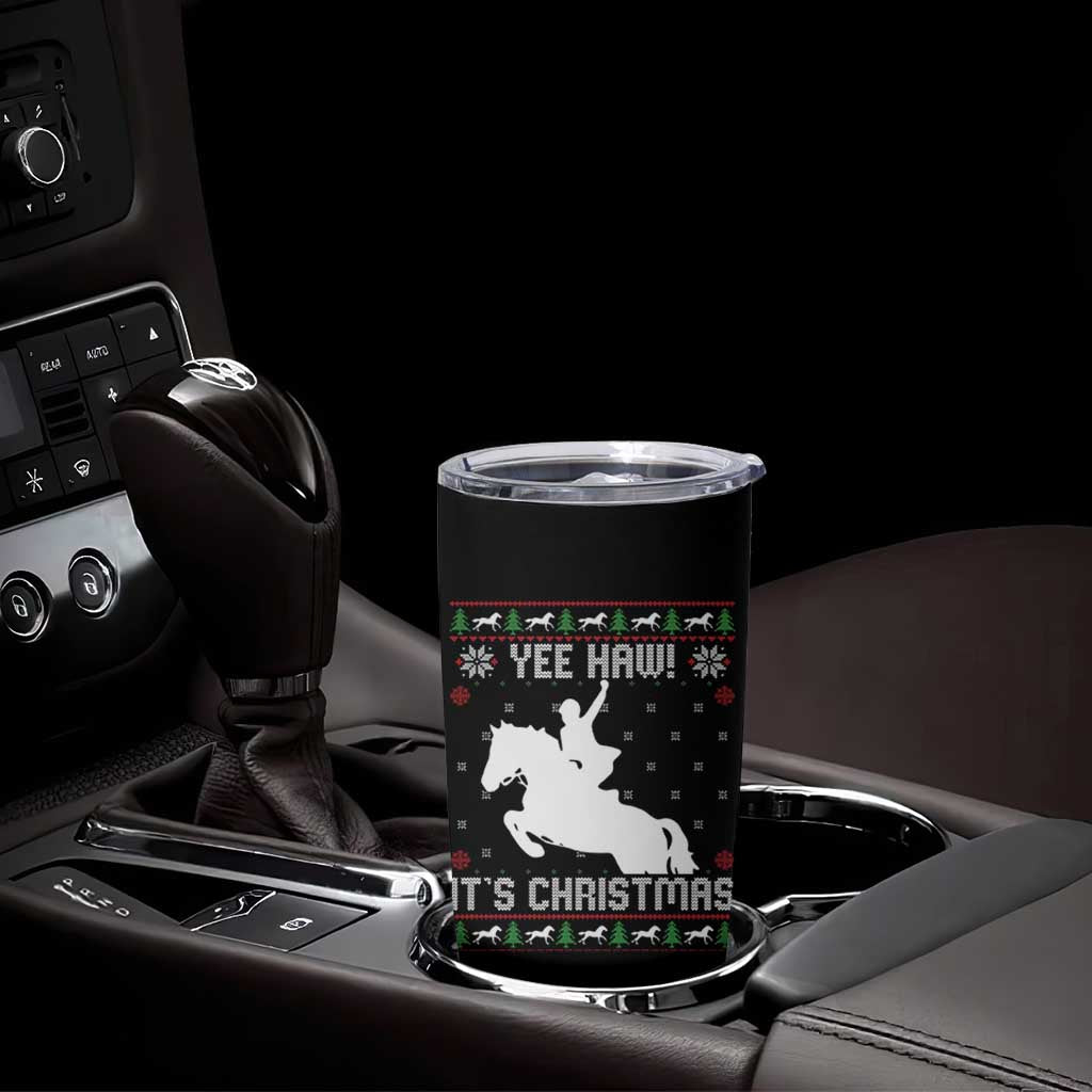 Yee Haw It Is Christmas Tumbler Cup Funny Ugly Xmas Rodeo Gift For Cowgirl - Wonder Print Shop
