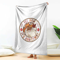 Yee Haw It Is Christmas Throw Blanket Funny Black Santa Cowboy - Wonder Print Shop
